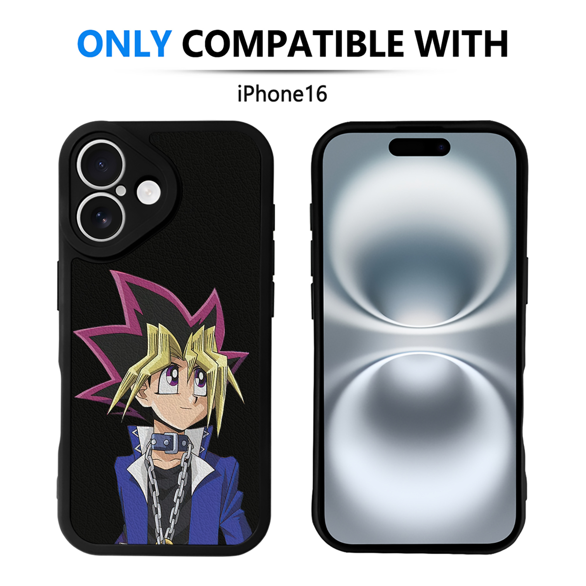 遊☆戯☆王 Yu-Gi-Oh! 【iPhone 16シリーズ対応】シリコンスマホケース（レザー調） 材質：シリコン